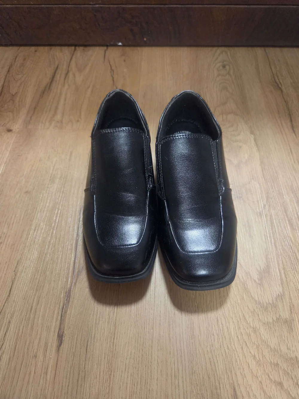 Kid's Black Slip-On Dress Shoes